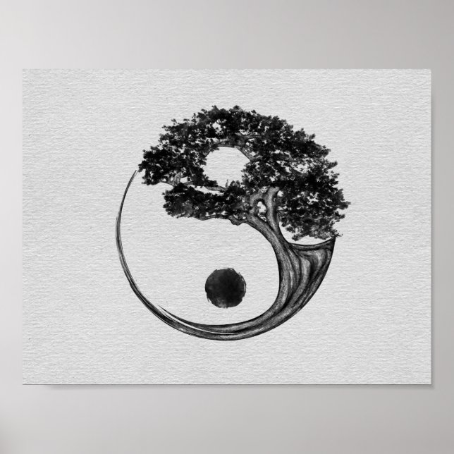 Póster Yin Yang Tree Canvas (Frente)