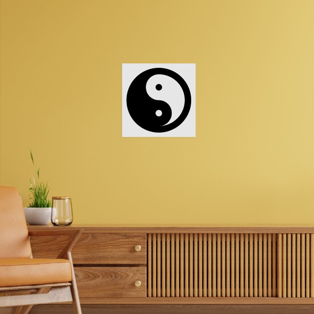 Póster Ying Yang blanco y negro (Salón 2)