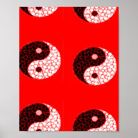 Ying yang gira en torno al rojo