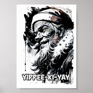 Póster Yippee Ki Yay Navidades divertidos citan cultura p