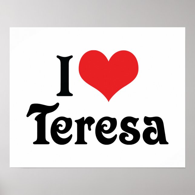 Póster Yo amo a Teresa (Frente)