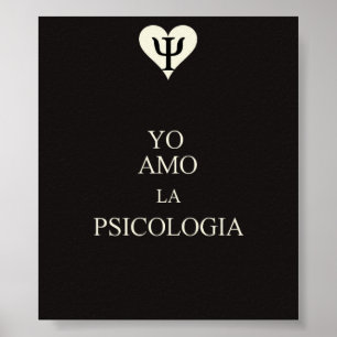 Póster Yo amo la Psicología