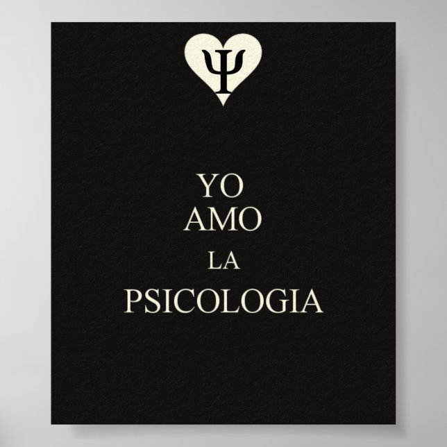Póster Yo amo la Psicología (Frente)