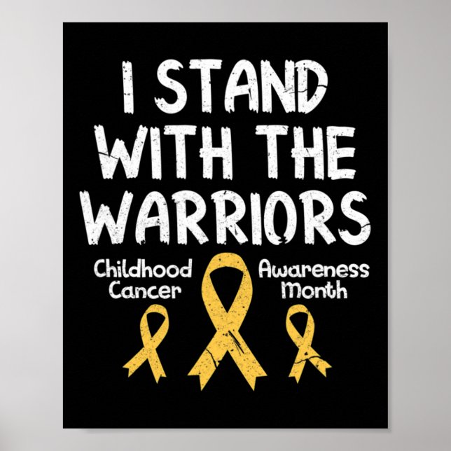 Póster Yo apoyo la guerra contra el cáncer infantil de lo (Frente)