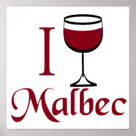 Póster Yo bebo vino malbec