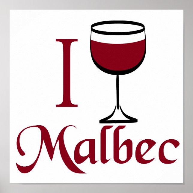 Póster Yo bebo vino malbec (Frente)