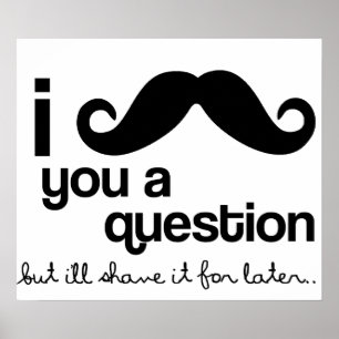 Póster yo bigote un poster de preguntas