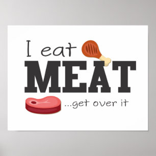 Póster Yo como la carne consigo sobre ella