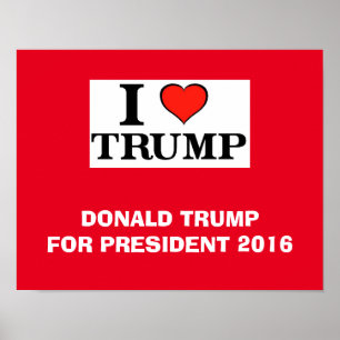 Póster Yo corazón a Trump