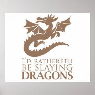 Póster Yo diría que estaría sembrando dragones