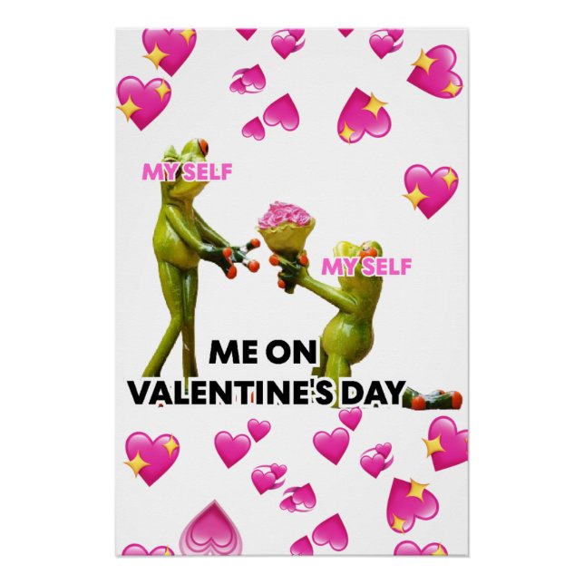 Póster Yo en el día de San Valentín, yo mismo (Anverso)
