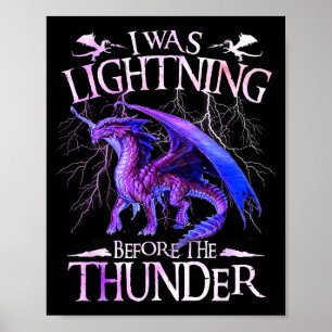 Póster Yo era relámpago antes del amante de dragones de t