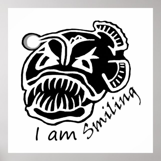 Póster Yo estoy sonriendo pez anglicano (Frente)