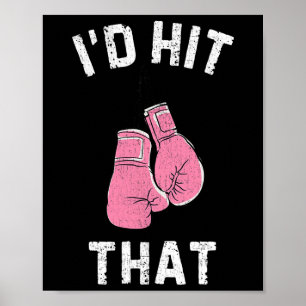 Póster Yo golpearía a esa amante del boxeo aprendiendo gu
