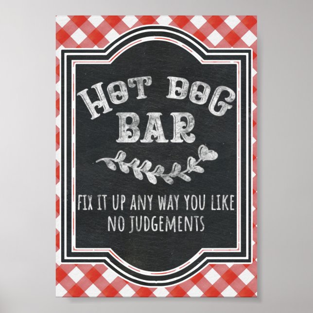 Póster Yo hago la barbacoa de la pareja de cocineros de l (Frente)