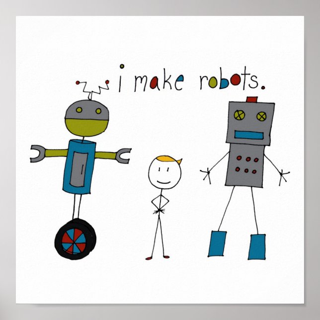 Póster Yo hago robots (chico) (Frente)