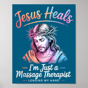 Póster Yo Jesús Sana Masajista