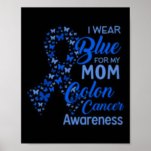 Póster Yo Llevo Azul Para Mi Mamá Colón Concientizar Sobr