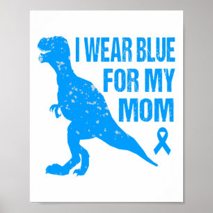 Póster Yo Llevo Azul Para Mi Mamá Para Concienciar Sobre 