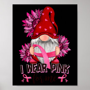 Póster Yo Llevo Pink Para Mí El Gnome De Conciencia Sobre