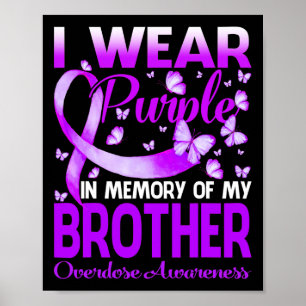 Póster Yo Llevo Púrpura En Memoria De Mi Hermano Sobredos
