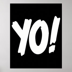 Póster ¡Yo! Logo De Réplica De Raps De Mtv De La Era De 1