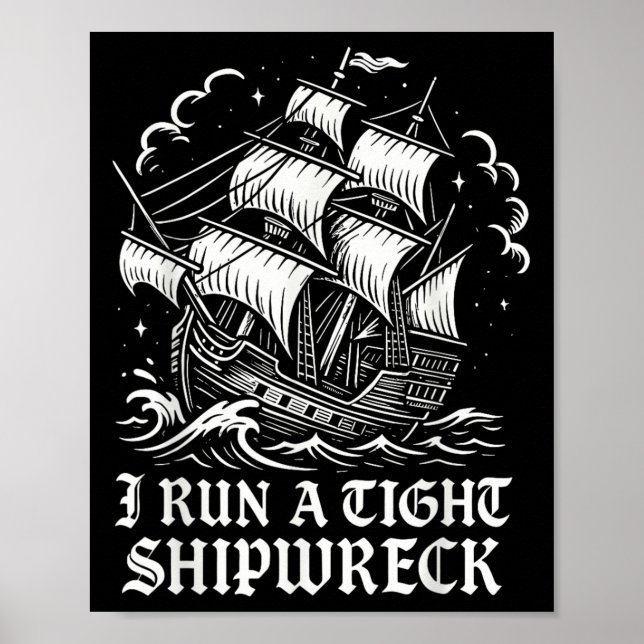 Póster Yo Manejo Un Fuerte Creciente Pirate Quo Sarcástic (Frente)
