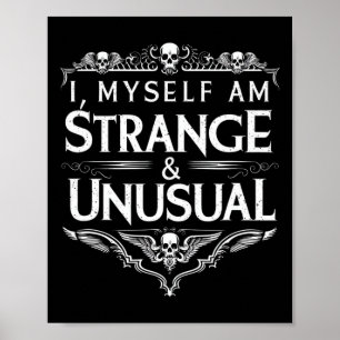 Póster Yo Mismo Soy Extraño E Inusual Graciosa Halloween