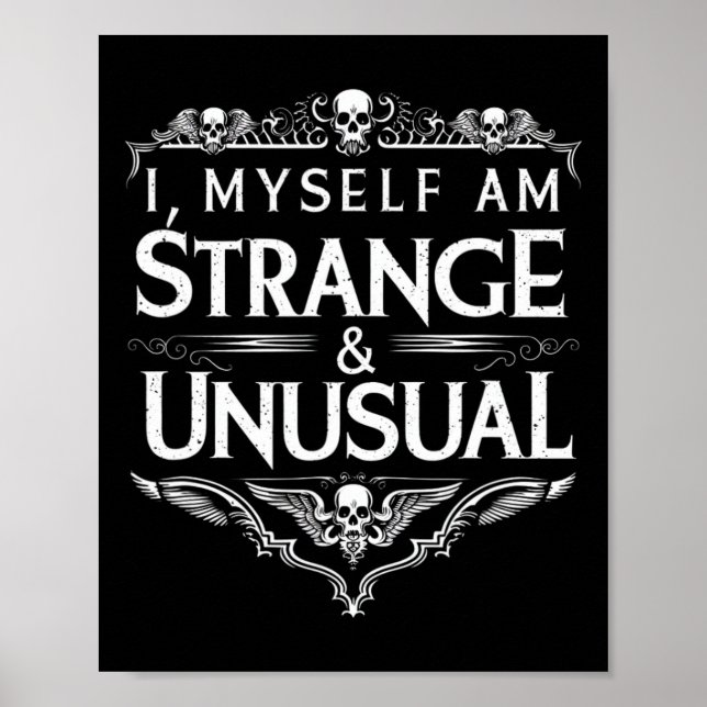 Póster Yo Mismo Soy Extraño E Inusual Graciosa Halloween  (Frente)