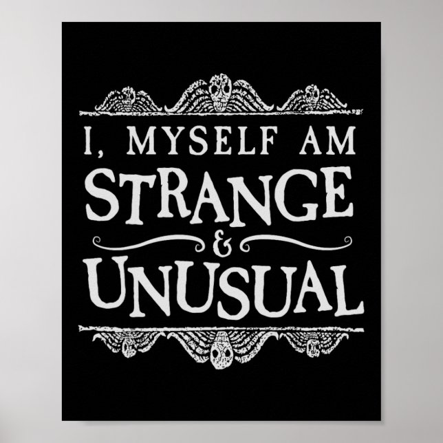 Póster Yo Mismo Soy Extraño E Inusual Halloween De Divers (Frente)