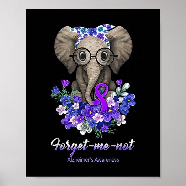Póster Yo no las flores de elefante Alzheimerheimer la gu (Frente)
