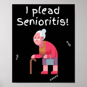 Póster Yo Prometo La Senioristis. Una anciana anciana env