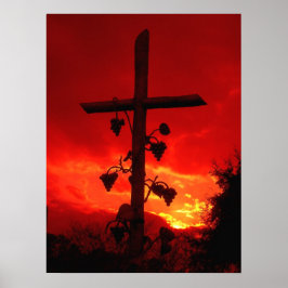 Póster Yo soy la vid, tú eres el poster cruzado de ramas