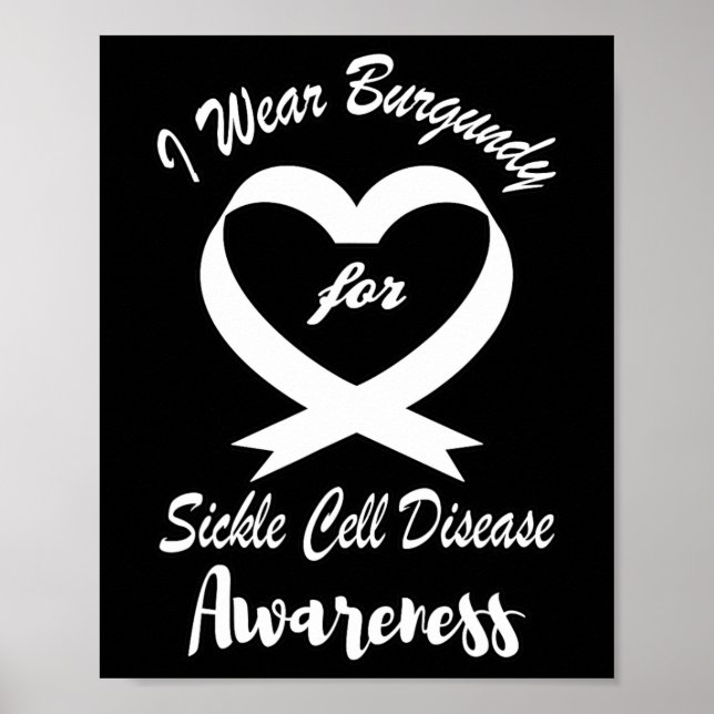 Póster Yo Uso Borgoña Para Concienciar Sobre La Enfermeda (Frente)