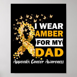 Póster Yo Uso El Ámbar Para Mi Apéndice De Papá Concienci