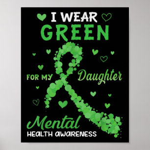 Póster Yo Uso El Verde Para Mi Hija Awarene De Salud Ment
