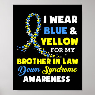 Póster Yo Uso Hermano Amarillo Azul En El Síndrome De Dow