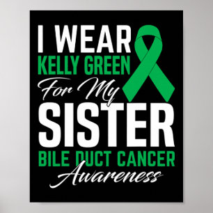 Póster Yo Uso Kelly Green Para Mi Hermana Bile Duct Cance