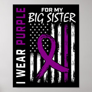 Póster Yo Uso La Hermana Grande Morada Cáncer Pancreático