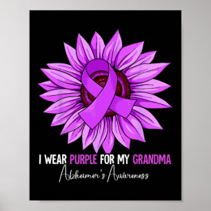 Póster Yo uso morado para el premio de mi abuela Heimerhe