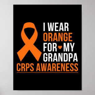 Póster Yo Uso Naranja Para Mi Abuelo Rsd Crps Sensibiliza