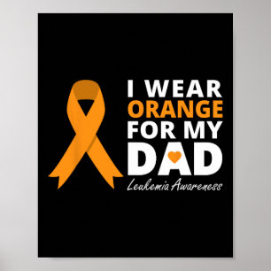Póster Yo Uso Naranja Para Mi Papá Cinta Guerrero De Fami