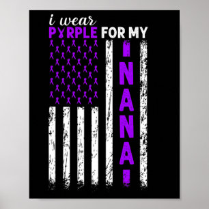 Póster Yo Uso Púrpura Para Mi Cáncer Pancreático Nana Usa