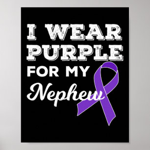 Póster Yo Uso Púrpura Para Mi Día De Conciencia Sobre La 