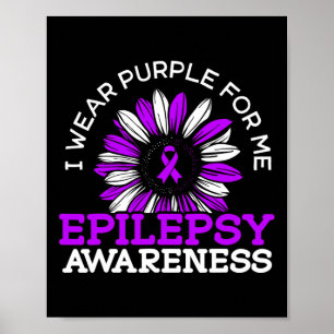 Póster Yo Uso Púrpura Para Mí Epilepsia Epilepsia Epileps