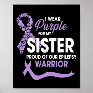 Póster Yo Uso Púrpura Para Mi Hermana - Conciencia Sobre 