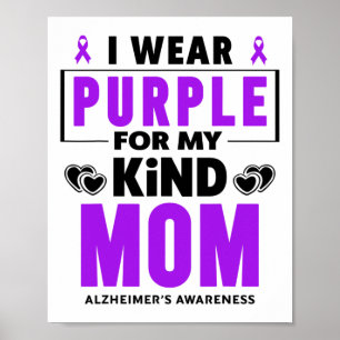 Póster Yo Uso Púrpura Para Mi Mamá Heimerheimer Sensibili