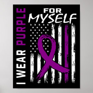 Póster Yo Uso Púrpura Para Mí Pancreático Cáncer Awar