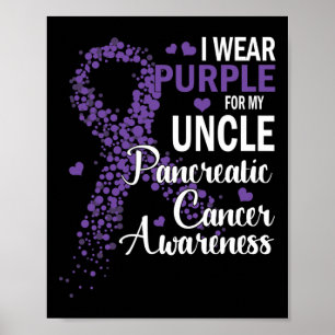 Póster Yo Uso Púrpura Para Mi Tío Con Cáncer Pancreático