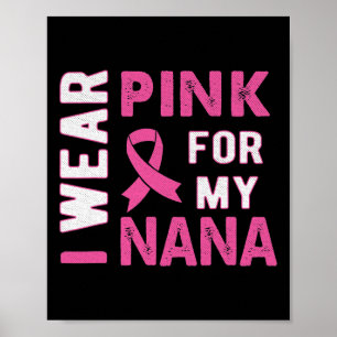 Póster Yo uso rosa para mi conciencia sobre el cáncer de